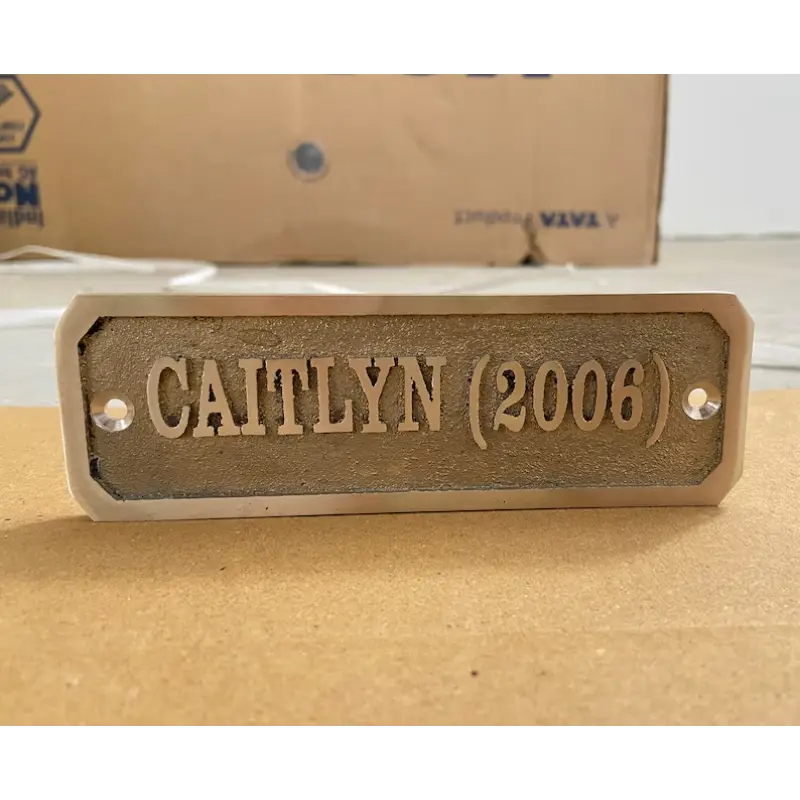 Engraved Brass House Name Sign