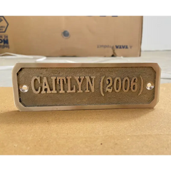 Engraved Brass House Name Sign