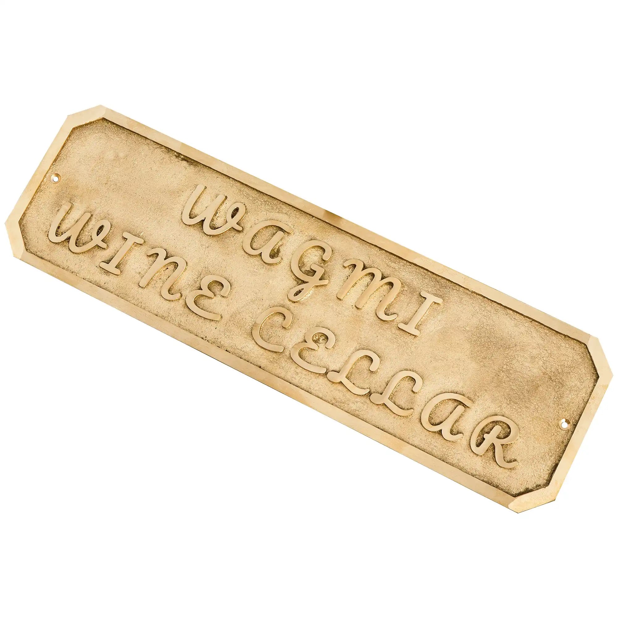 Solid brass door sign personalized