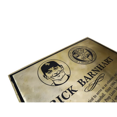 Custom Award Plaque Brass Etched