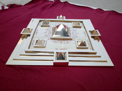 Vedic Vastu Purusha Pyramid Yantra Spiritual Shree Yantra for Worship Religious Brass Indian Yantra for meditation