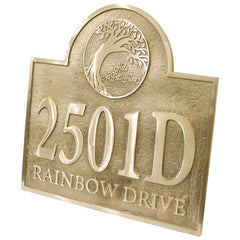 Brass Address Number Plaque Plate BAP22