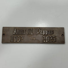 Bronze Memorial Plaque – Personalized Tribute Plaque