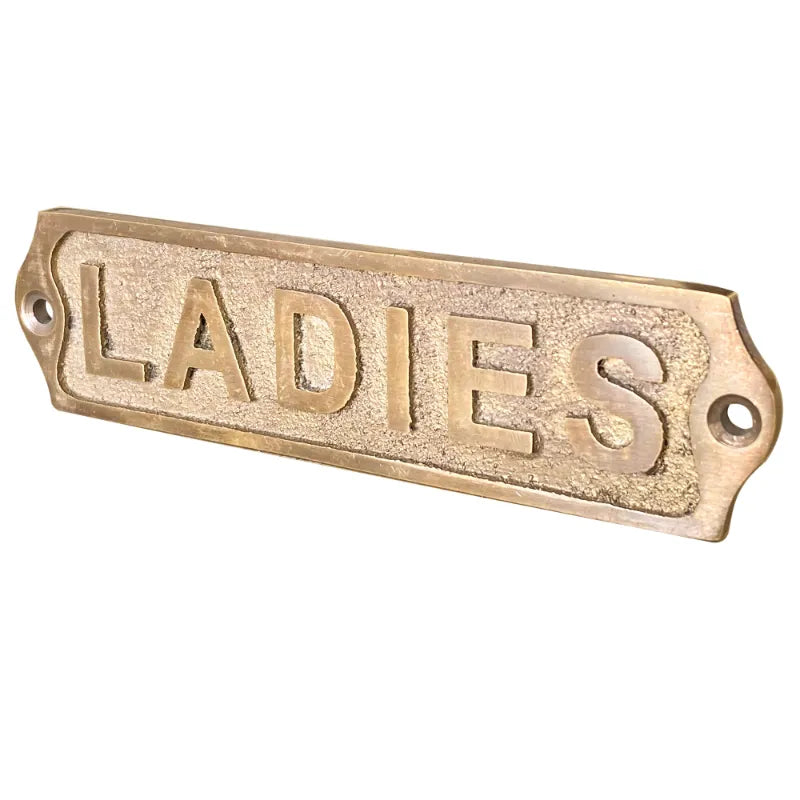 Ladies Brass Door Sign