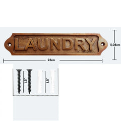 Laundry Brass Door Sign