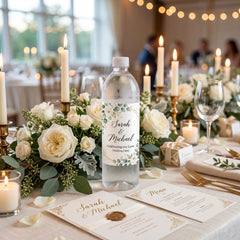 Personalized water bottle for wedding reception -Luxury wedding favor water bottle