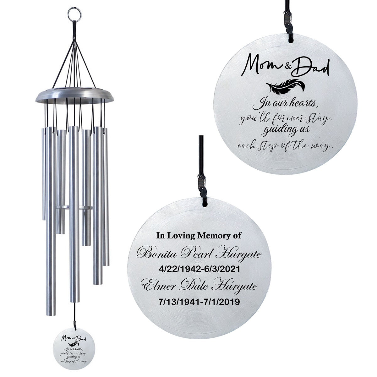 Memorial Wind Chime Gift for Mom Dad MWC65