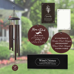 Memorial Wind Chime Gift for Mom Dad MWC65