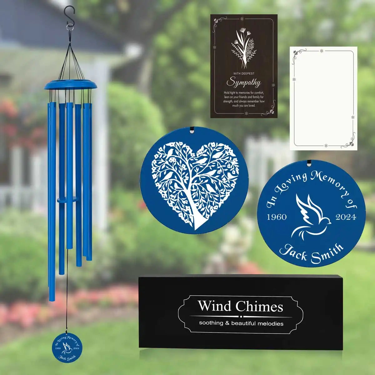 dark blue Memorial Wind Chime