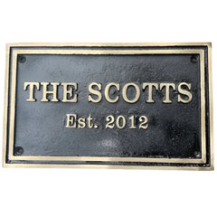 Silver Finish Brass Address Plate Engraved