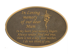 Placa de latón conmemorativa de mamá MMBP