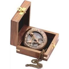 My Husband Quote Sundial Compass With Two Heart Storage Case SBC37