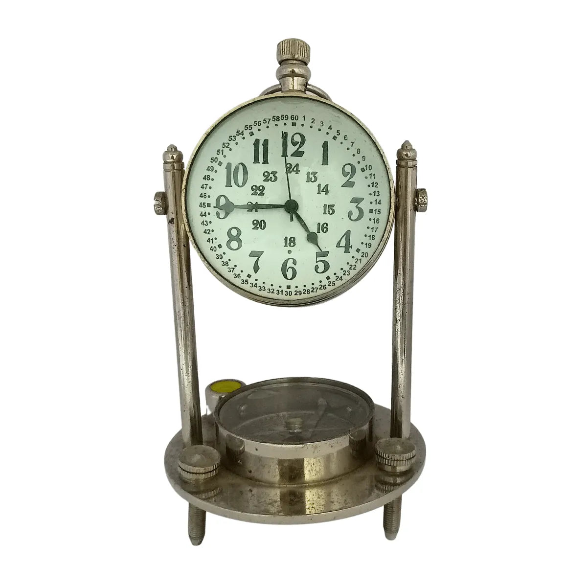 Horloge de bureau vintage personnalisée avec boussole DCC0019