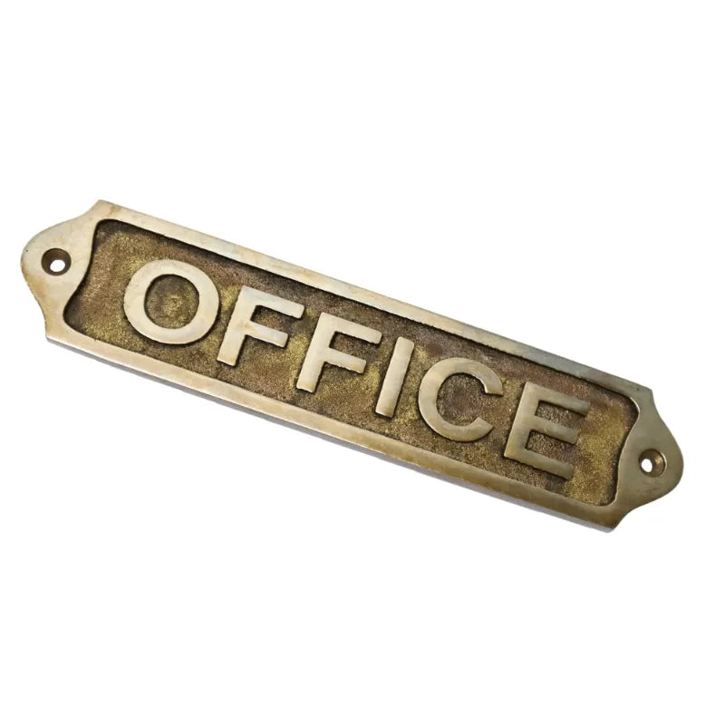 Office Brass Door Sign