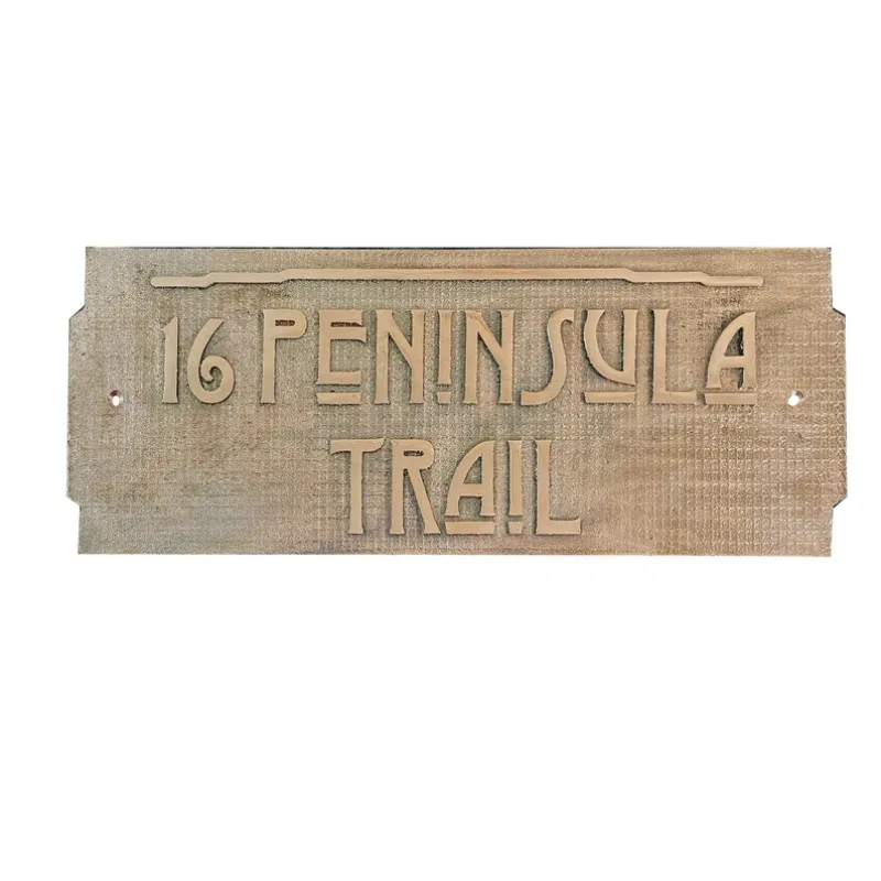 Handcrafted brass or bronze plaque