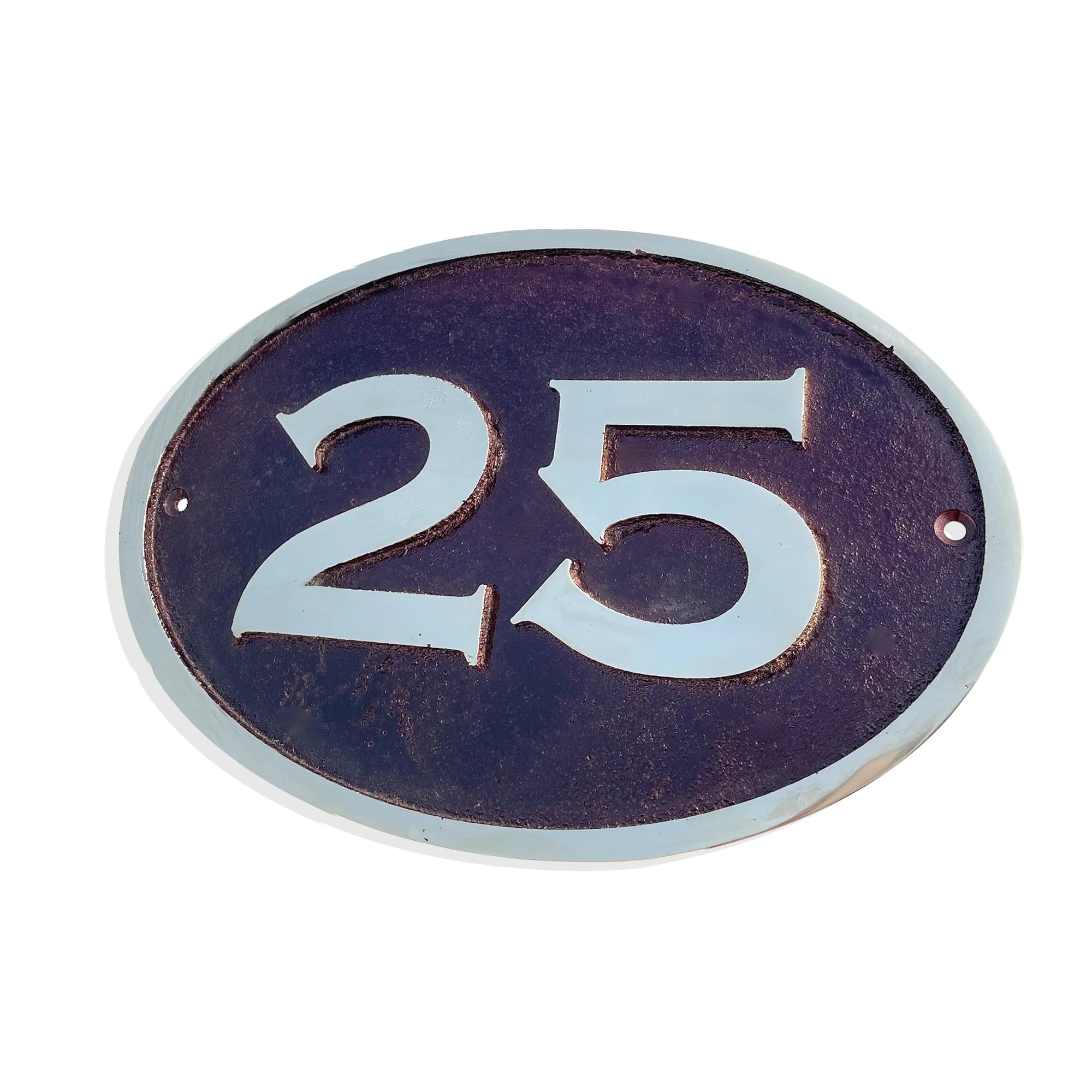 Custom House Number Plaque – Brass Door Sign