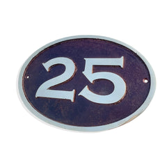 Custom House Number Plaque – Brass Door Sign