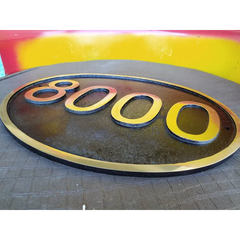 Custom brass address plaque for home entrance in Black Finish