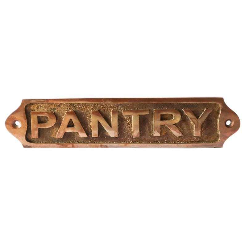 Pantry Brass Door Sign