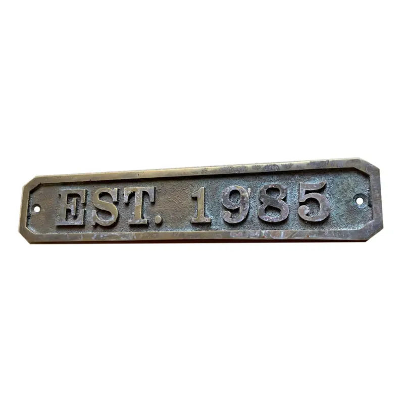 Patina Cast Brass House Number Plate