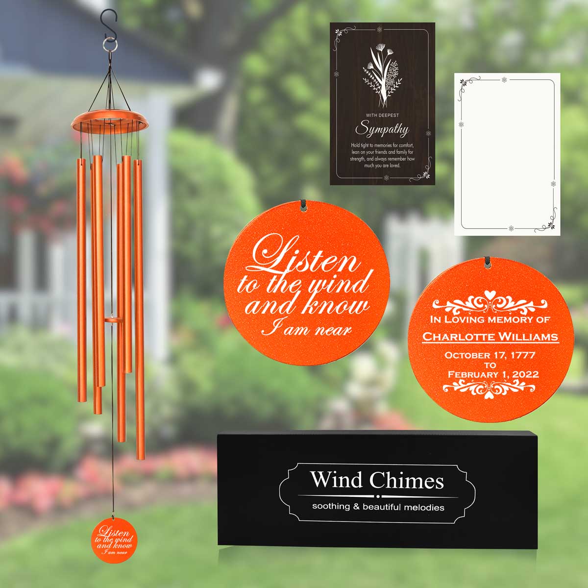 Personalized Memorial Wind Chime WCP06