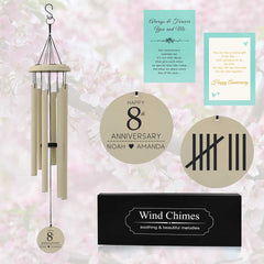 Carillon éolien personnalisé pour anniversaire de mariage WCP08