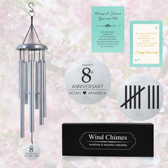 Campana de viento personalizada para aniversario de matrimonio WCP08