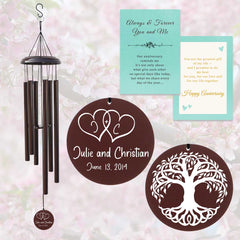 Personalised Wind Chimes for Couples WCP11