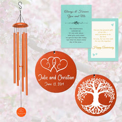 Personalised Wind Chimes for Couples WCP11