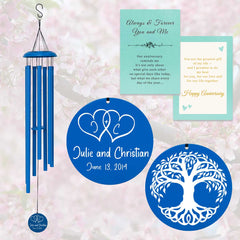 Personalised Wind Chimes for Couples WCP11