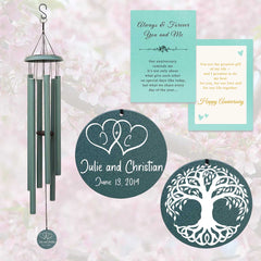 Personalised Wind Chimes for Couples WCP11