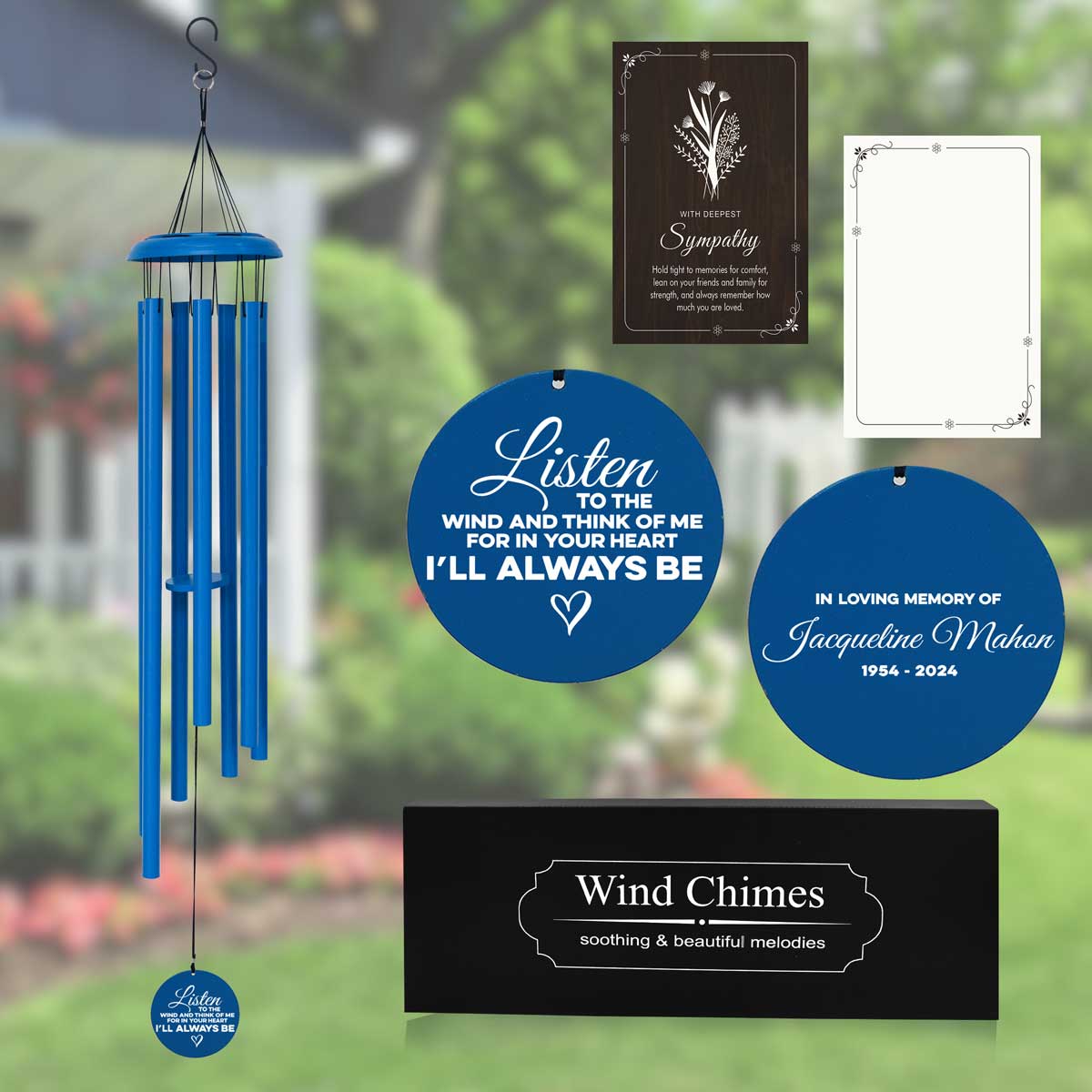 Personalized Memorial Engraved Wind Chimes WCP25