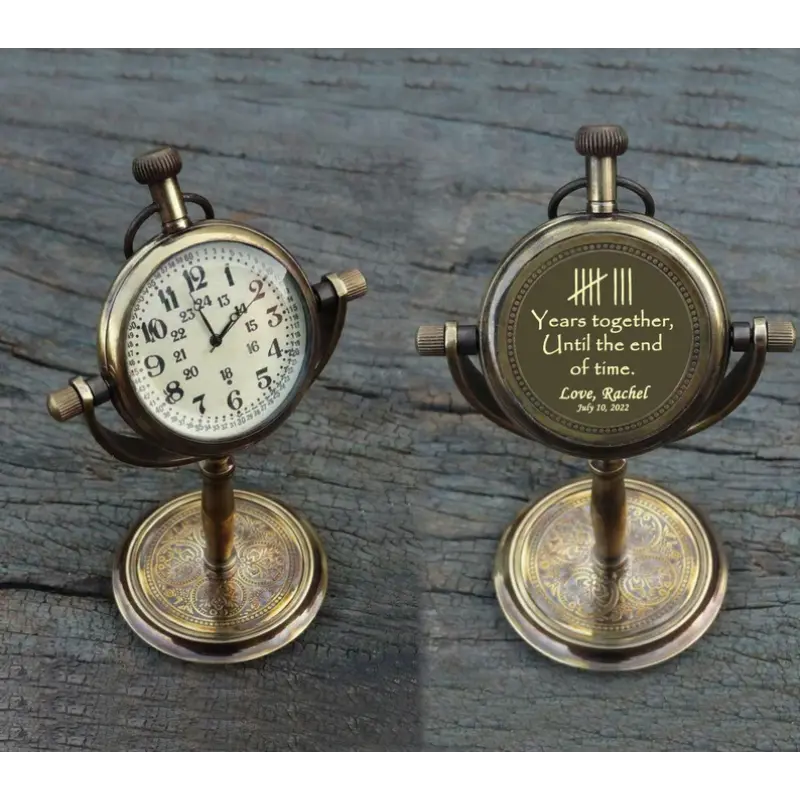 Reloj de escritorio personalizado del octavo aniversario, regalo ADC65