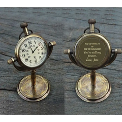 Personalized Brass Desk Clock BDC61