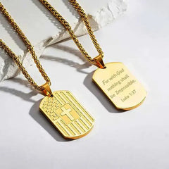 Personalized Brass Tag Necklace BTN144