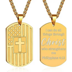 Personalized Brass Tag Necklace BTN144