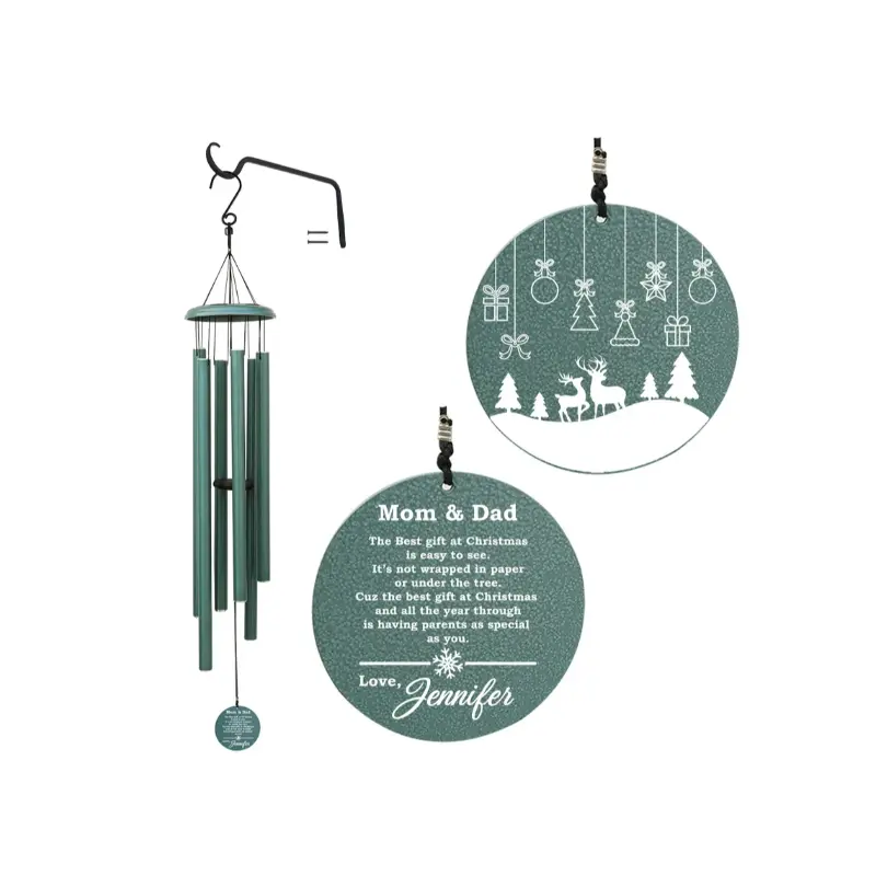 Personalized Christmas Wind Chime Gift for Mom Dad CWC64