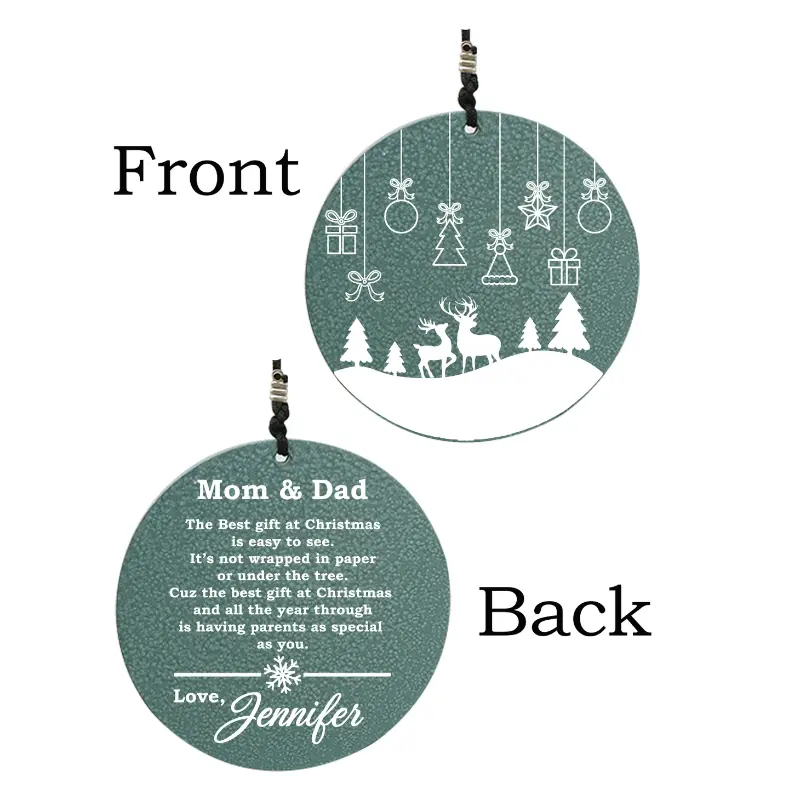 Personalized Christmas Wind Chime Gift for Mom Dad CWC64