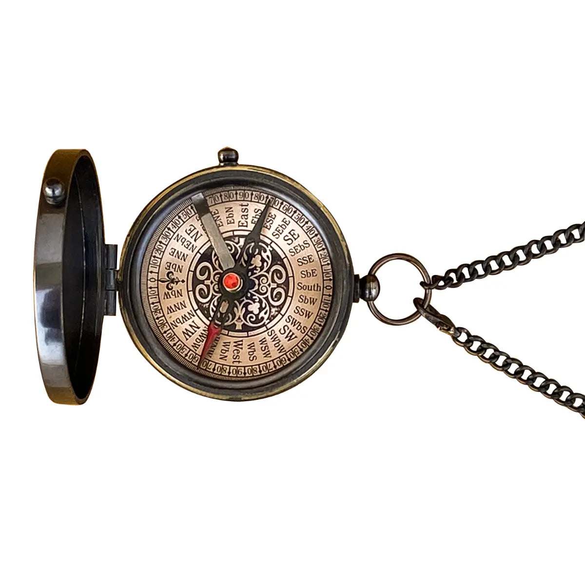 Personalized Flat Brass Compass For Gifts FBC107