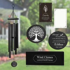 Personalized Memorial Wind Chime  black