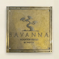 Custom Engraved Brass Plaque Front View