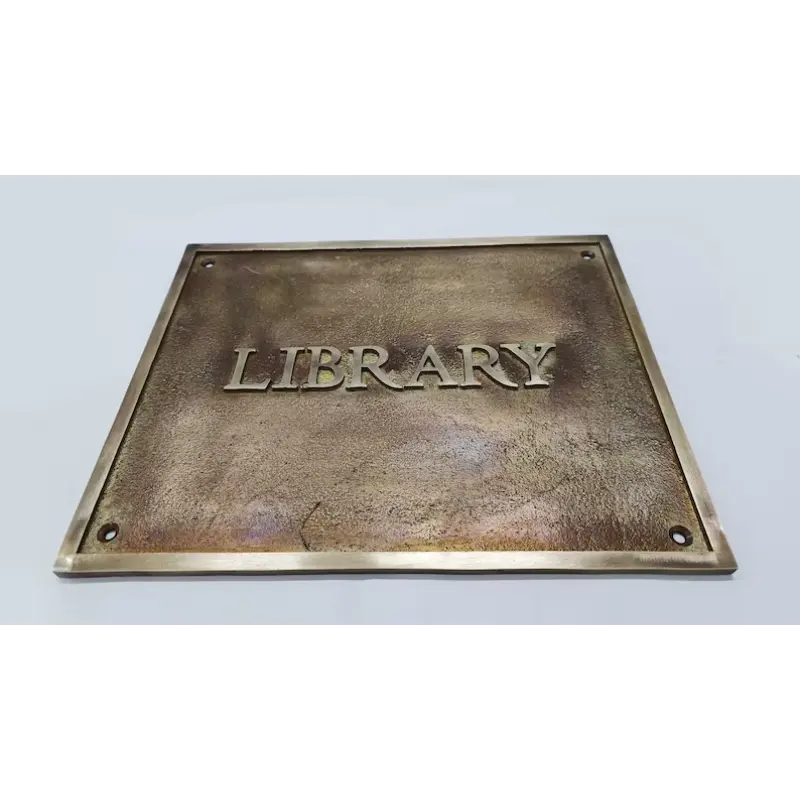 Elegant Brass Address Plate – Rectangular Polished Finish