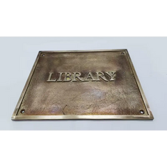 Elegant Brass Address Plate – Rectangular Polished Finish