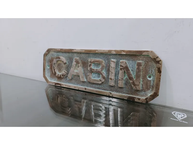 Personalized Brass House Number Sign – Weatherproof Door Plaque in patina finish