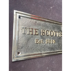 Silver-Coated Brass Door Name Plate