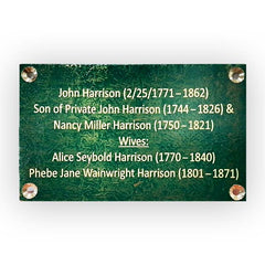 Solid Brass Plaque Front View