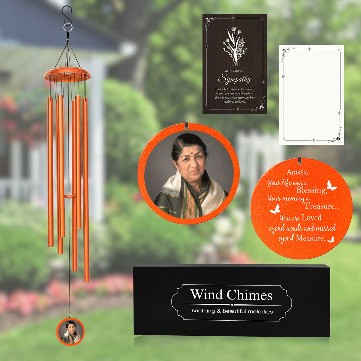 Personalized Memorial Picture Wind Chime WCP27
