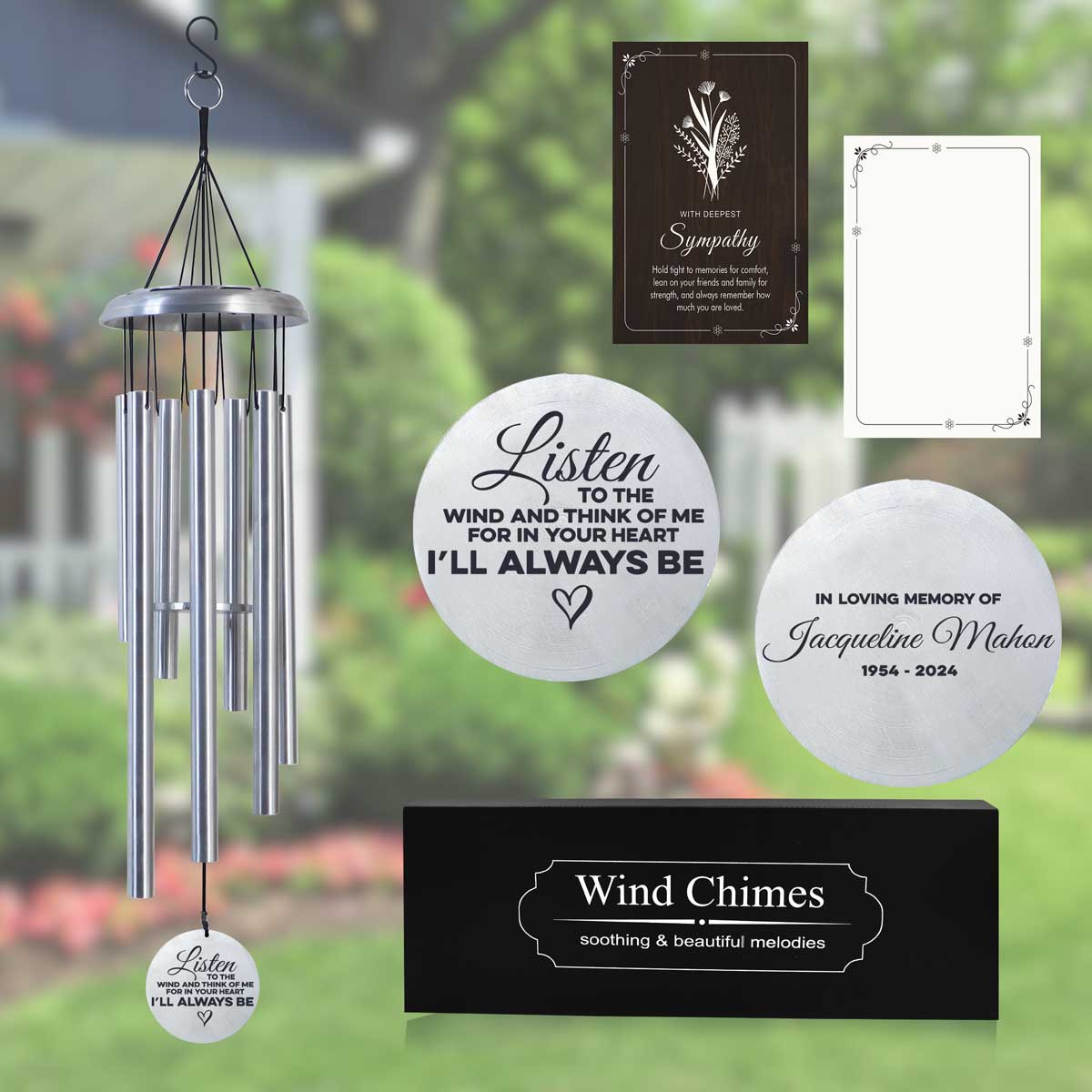 Personalized Memorial Engraved Wind Chimes WCP25