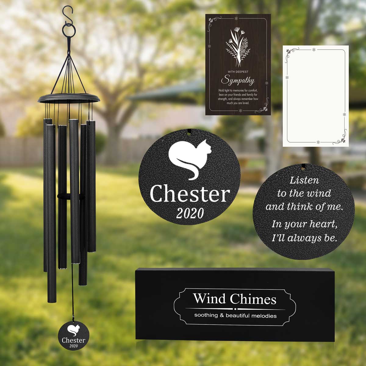 Shop Pet Memorial Wind Chime with personalized engraving