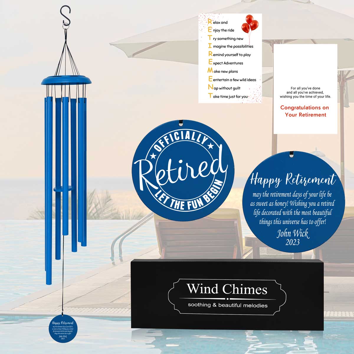 Personalized Retirement Wind Chime RWC008